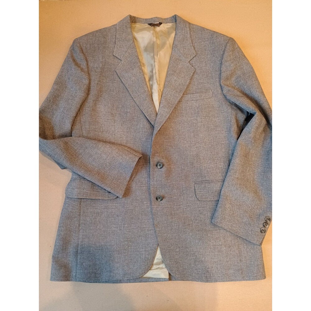 Vintage Levis Action Jacket Mens 44L Gray Brown Two Button Sports Coat Blazer